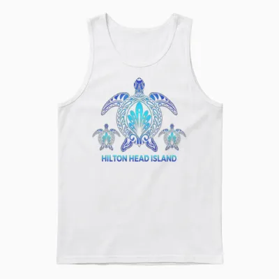 Hilton Head Island South Carolina Turtle Souvenirs Unisex Tank Top - White