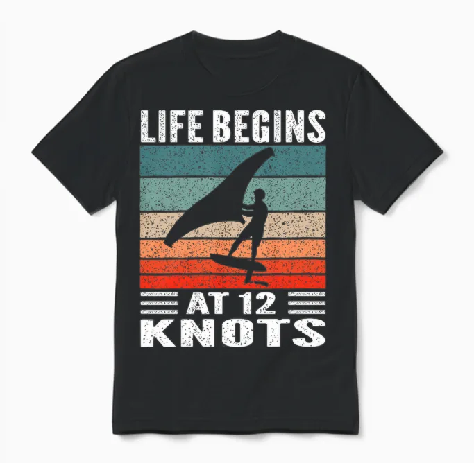Wing Foiling Surfing Wing Foil Surf Surfer Sports Nautiques T-Shirt Haut De Gamme Unisex T-Shirt in Black