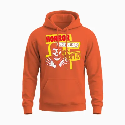 Misfits Horror Business T-Shirt, Black Unisex Hoodie - Orange