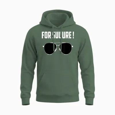 For Sure Emmanuel Macron Bezel Unisex Hoodie - Military Green