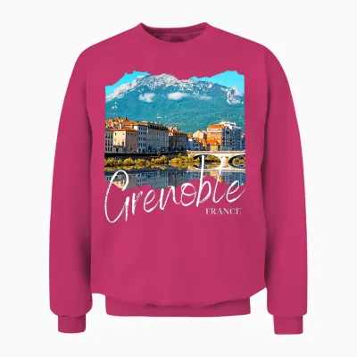 France Grenoble T-Shirt Haut De Gamme Unisex Sweatshirt - Heliconia