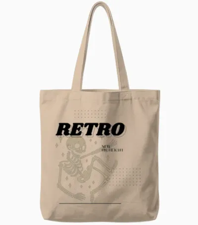 Retro Tote Bags - Natural