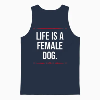 Funny Saying. Unisex Tank Top - Navy