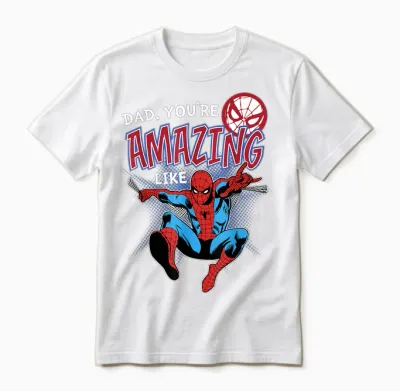 Marvel Spider-Man Amazing Dad Father's Day Unisex T-Shirt - White
