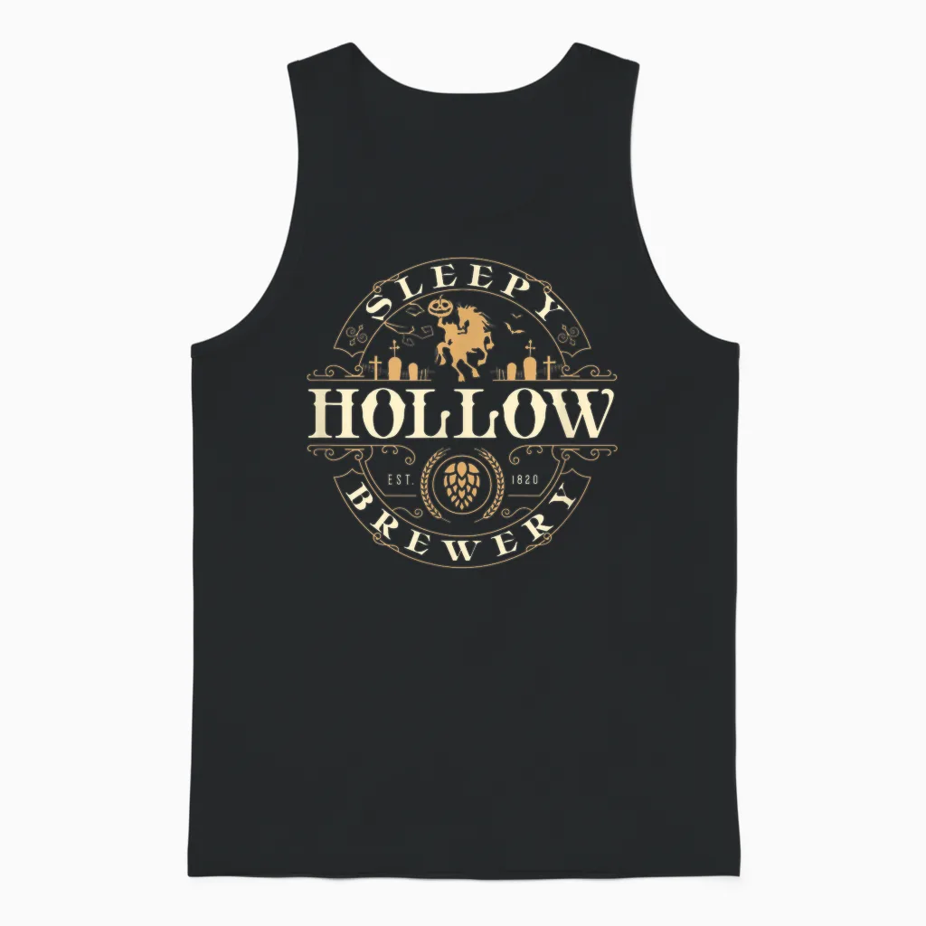 Sleepy Hollow Brewery Inn Halloween Salem Party Headless Unisex Tank Top in Black