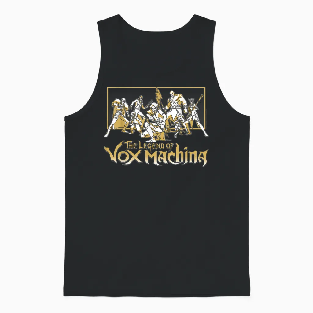 The Legend of Vox Machina Main Characters Fight Pose Unisex Tank Top in Black