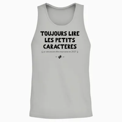 Annonce Marraine 2eme Fois Je Vais Encore être Marraine 2027 Unisex Tank Top - Ash
