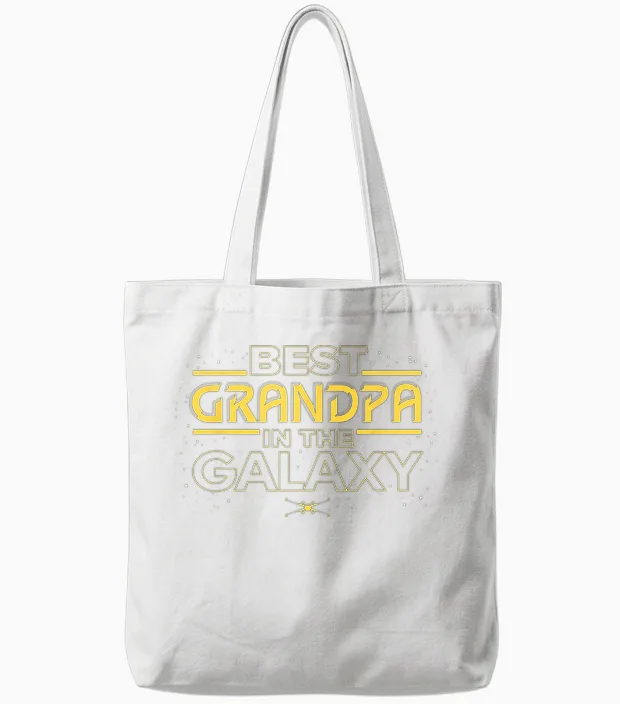Star Wars Best Grandpa in the Galaxy Birthday Father’s Day Tote Bags in White