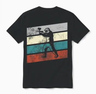 Paintball Retro Unisex T-Shirt - Black