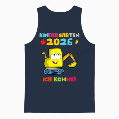 Kinder Kindergarten 2026 Ich Komme Einschulung Kita Unisex Tank Top - Navy