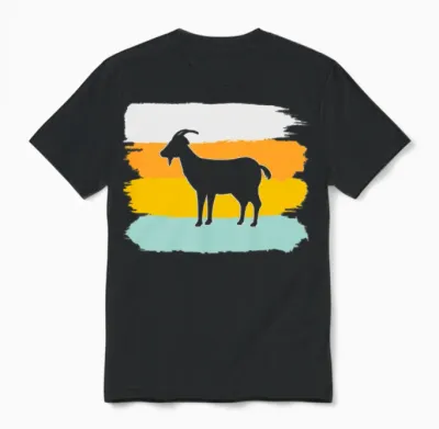 Goat Retro Unisex T-Shirt - Black