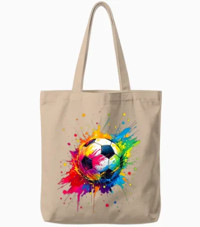 Football Fans Passionate Football Tote Bags - Natural