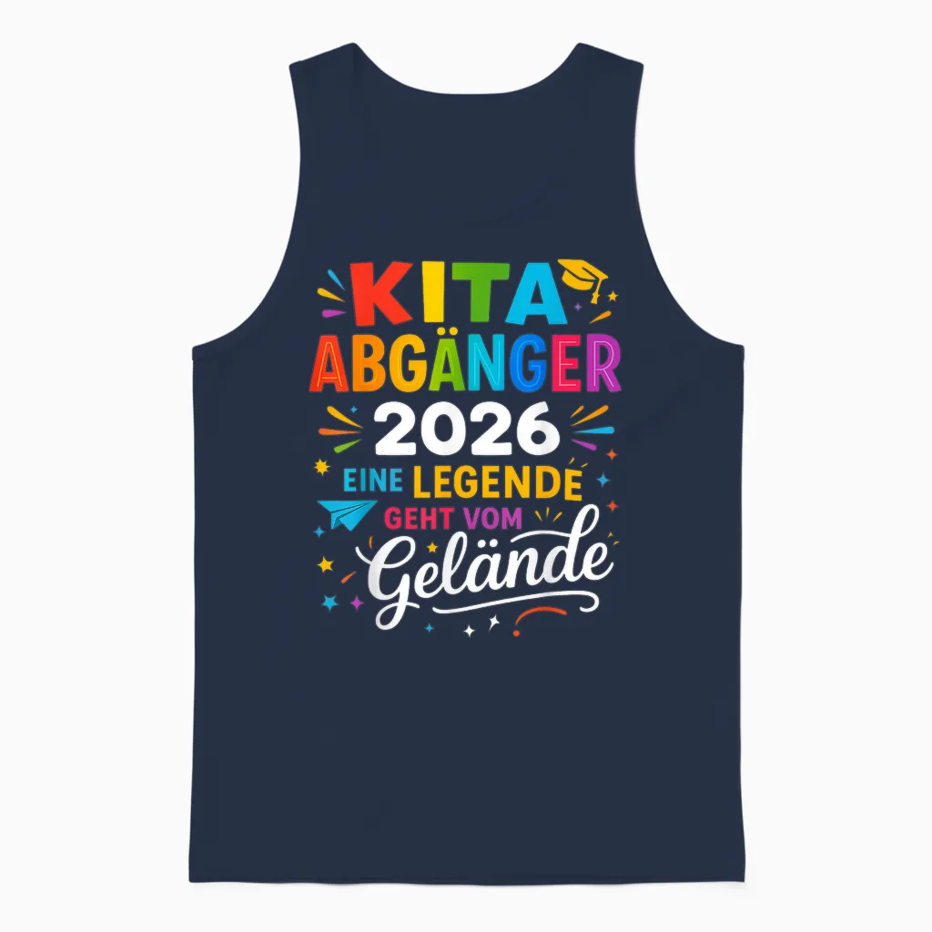 Kita Abgänger 2026 â Kindergarten Abschied Geht Vom Gelände Unisex Tank Top in Navy