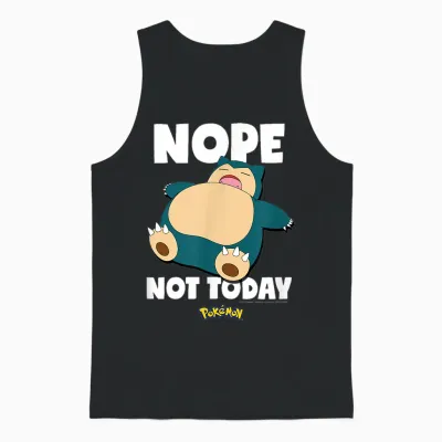Pokémon - Nope Not Today Snorlax Unisex Tank Top - Black