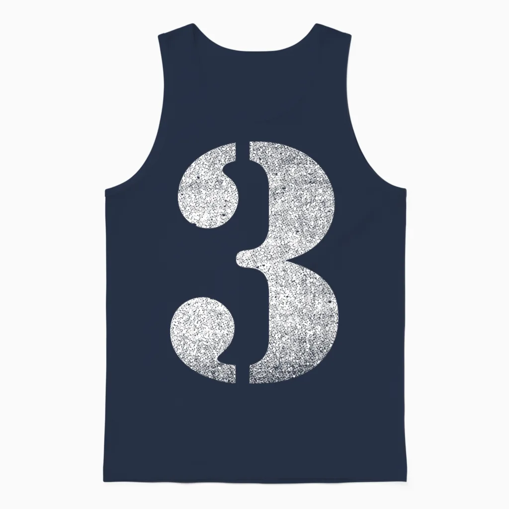 Die Zahl 3 | Ein Design Mit Der Zahl Drei Unisex Tank Top in Navy