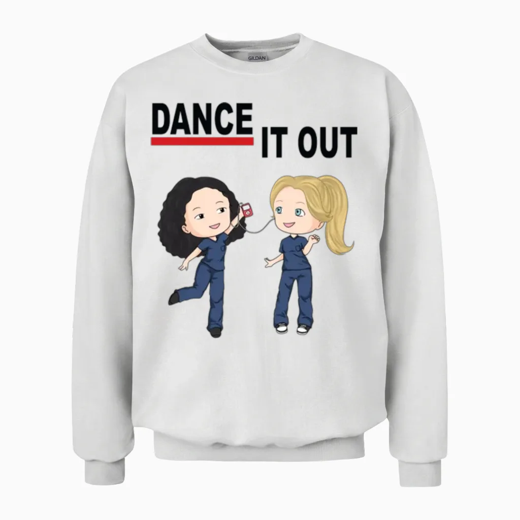Greys Anatomy Merch Unisex Sweatshirt in White