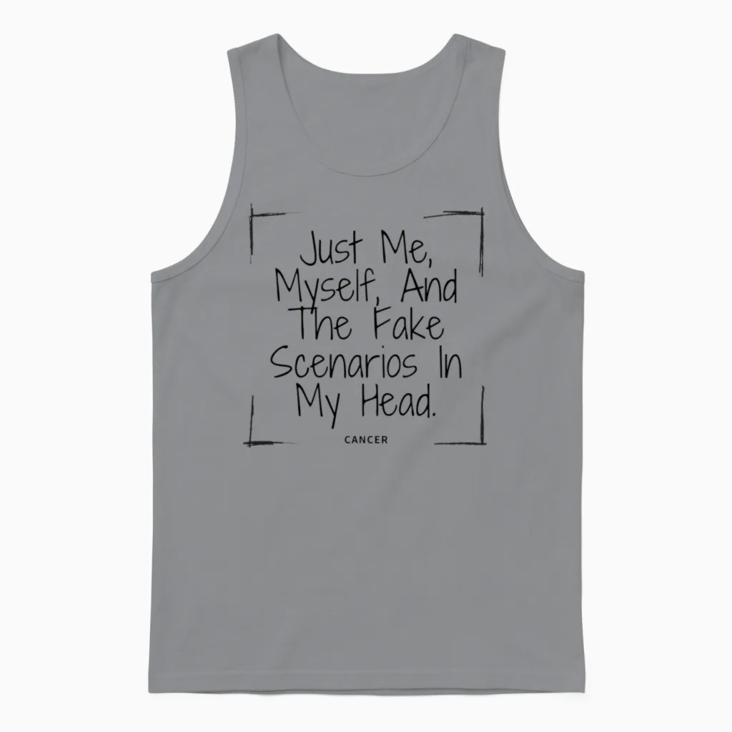 Cancer Funny Quote Memes & Humor Gift Unisex Tank Top in Sport Grey