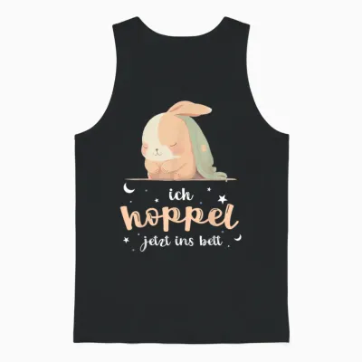 Hase Official Sleep Shirt Ich Hoppel Jetzt Ins Bett T-Shirt, Black Unisex Tank Top - Black