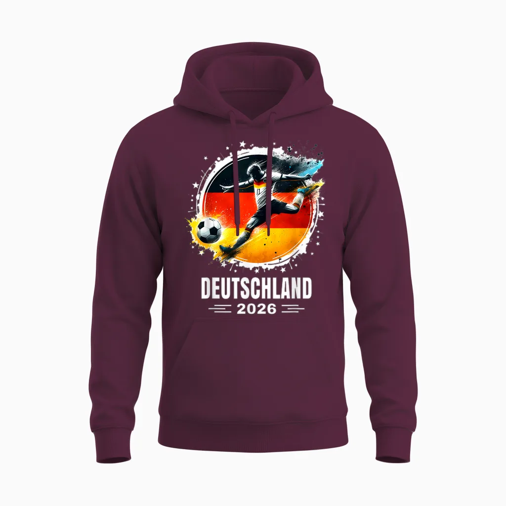 2026 Deutschlandbekleidung 2026 Deutschland 2026 Deutschland Unisex Hoodie in Maroon
