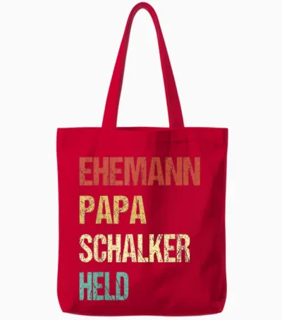 Schalke Gelsenkirchen Fans Schalker Ehemann Papa Held Tote Bags - Red