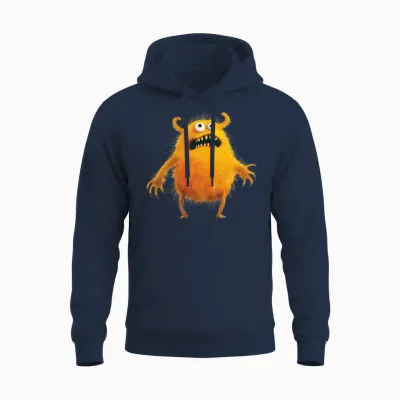 Funny Monster Unisex Hoodie - Navy