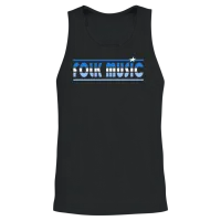 Folk Music Retro — Lovers Gift Unisex Tank Top - Black – 2