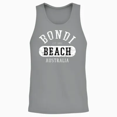 Vintage College Style Bondi Beach Australia Graphi Unisex Tank Top - Sport Grey