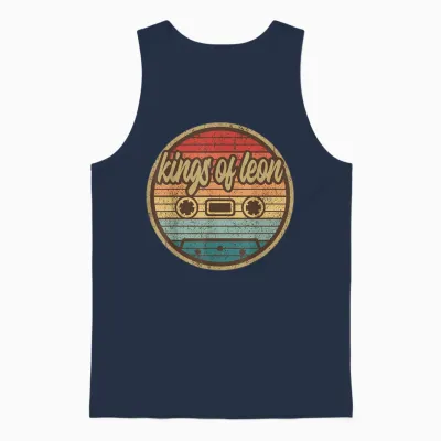 Musiker Leons King Kassette Retro Circle 2000er Rock Vintage Unisex Tank Top - Navy