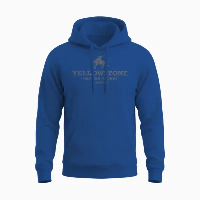 Y Yellowstone Dutton Ranch Text Basic Logo T-Shirt Schwarz Unisex-Erwachsene S Klassische Passform Klassisch Crew-Ausschnitt Kurzarm 21ylst00075a-002 Unisex Hoodie - Royal