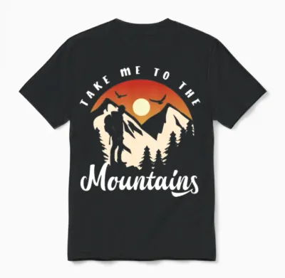 Funny Hiking Hiker Gift Unisex T-Shirt - Black