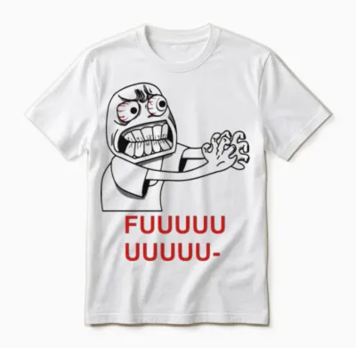Rage Guy Angry Fuu Fuuu Fuuuu Rage Face Meme Tees Unisex T-Shirt - White