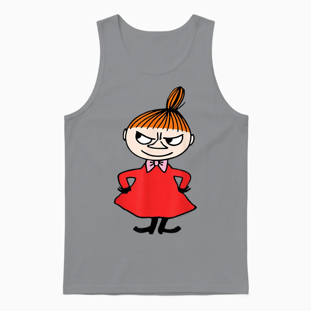 Moomin Little My Hands on Hips T-Shirt, White Unisex Tank Top in Sport Grey