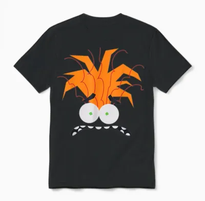 Disney and Pixar's Inside Out 2 Anxiety Costume Big Face Unisex T-Shirt - Black