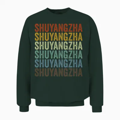 Shuyangzha China Retro Vintage Unisex Sweatshirt - Forest