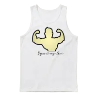Gym Is My Love Design/ Gym Is Life, Gym Is Calling Unisex Tank Top - White – 1
