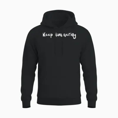 Keep Hammering - Hiking Unisex Hoodie - Black