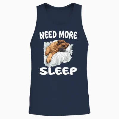 Cute Leonberger Need More Sleep Pyjamas Chemise De Nuit Unisex Tank Top - Navy