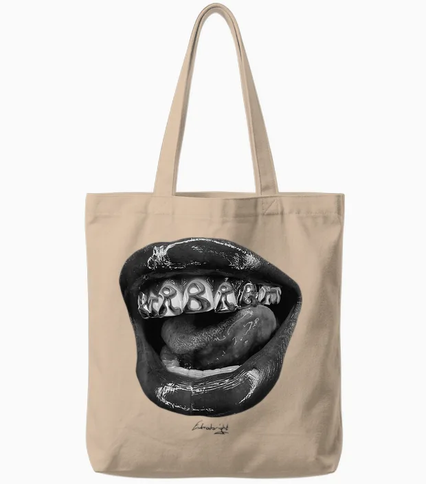 Extrabright Grillz T-Shirt, Men & Women, Unisex Adult & Children, Black, S, Classic, Streetwear, Plain, Pull-On, 1 Count, 0 Pockets, Stretchable, Unique Design, Spring & Summer Tote Bags in Natural