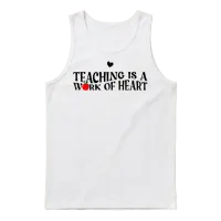 Teaching Is a Work of Heart | a Design for Teacher Unisex Tank Top - White – 1