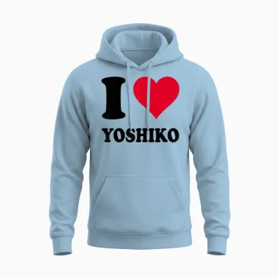 J'aime Yoshiko Unisex Hoodie - Light Blue