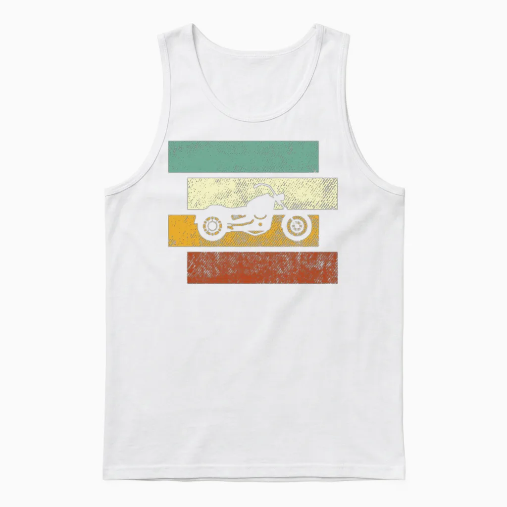 Motorcycle Retro Motorcycles Gift Unisex Tank Top in White