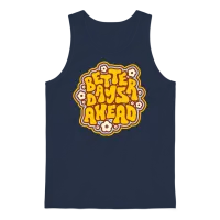 Retro Style Unisex Tank Top - Navy – 1