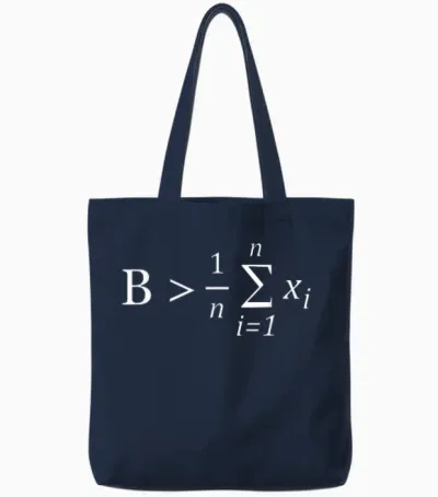 Be Greater Than Average Tote Bags - Navy