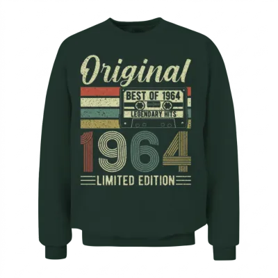 1964 Vintage Birthday Unisex Sweatshirt - Forest