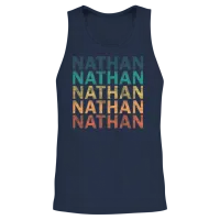 Nathan Name T Shirt - Nathan Vintage Retro Name Gi Unisex Tank Top - Navy – 2