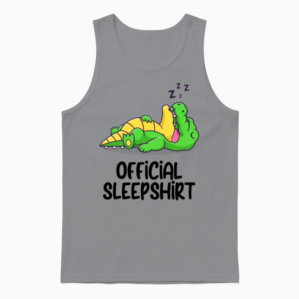 Funny Animal Shirt Funny Picture Unisex Tank Top in Sport Grey
