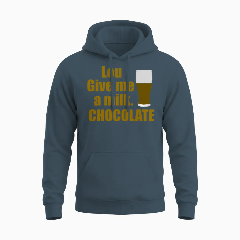 Lou Give Me a Milk. Chocolate - Back to the Future Unisex Hoodie in Dark Heather