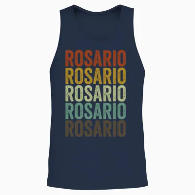 Rosario Argentina Retro Vintage Unisex Tank Top - Navy