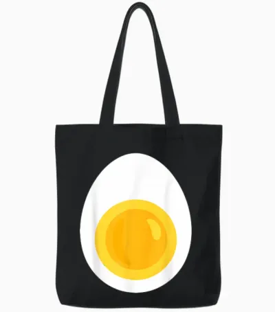 Deviled Egg Halloween Costume Tote Bags - Black