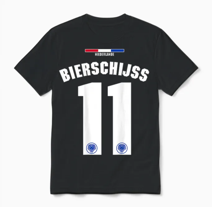 Lustige Namen Holland Party Trikot Malle Party-Urlaub Unisex T-Shirt in Black